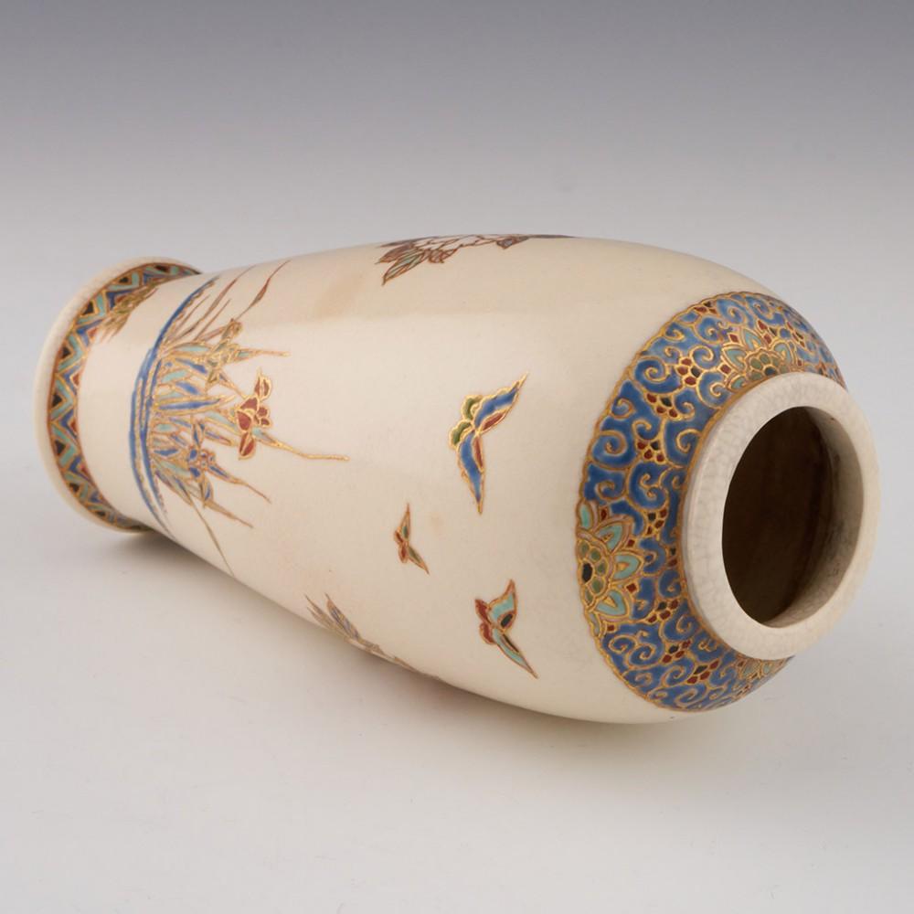 Jarrón Satsuma Japonés del Periodo Meji c1885 Porcelana en venta
