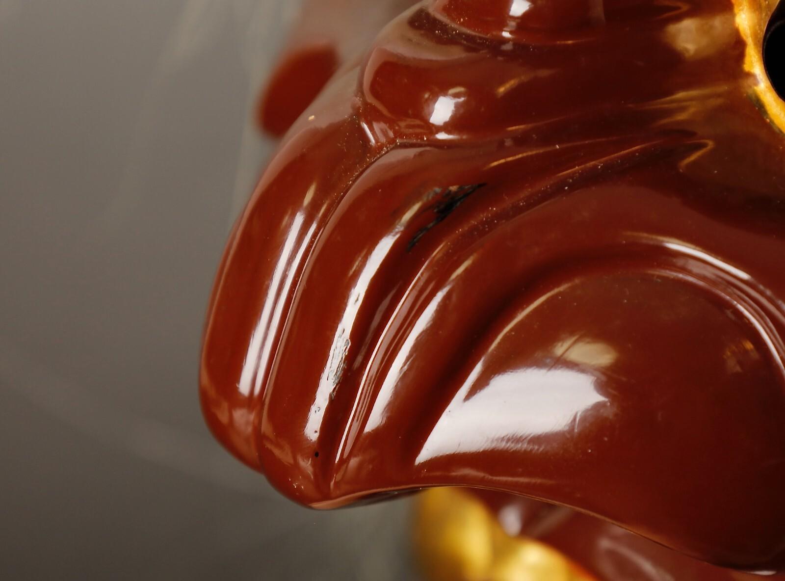 Japanische Menburyu-Maske: Fūryū-Charakter, signiert von Meisterschnitzer Kajiwara Ichiry im Angebot 3