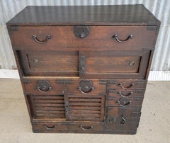Japanese Merchants Tansu Chest 19th Century Meiji Period