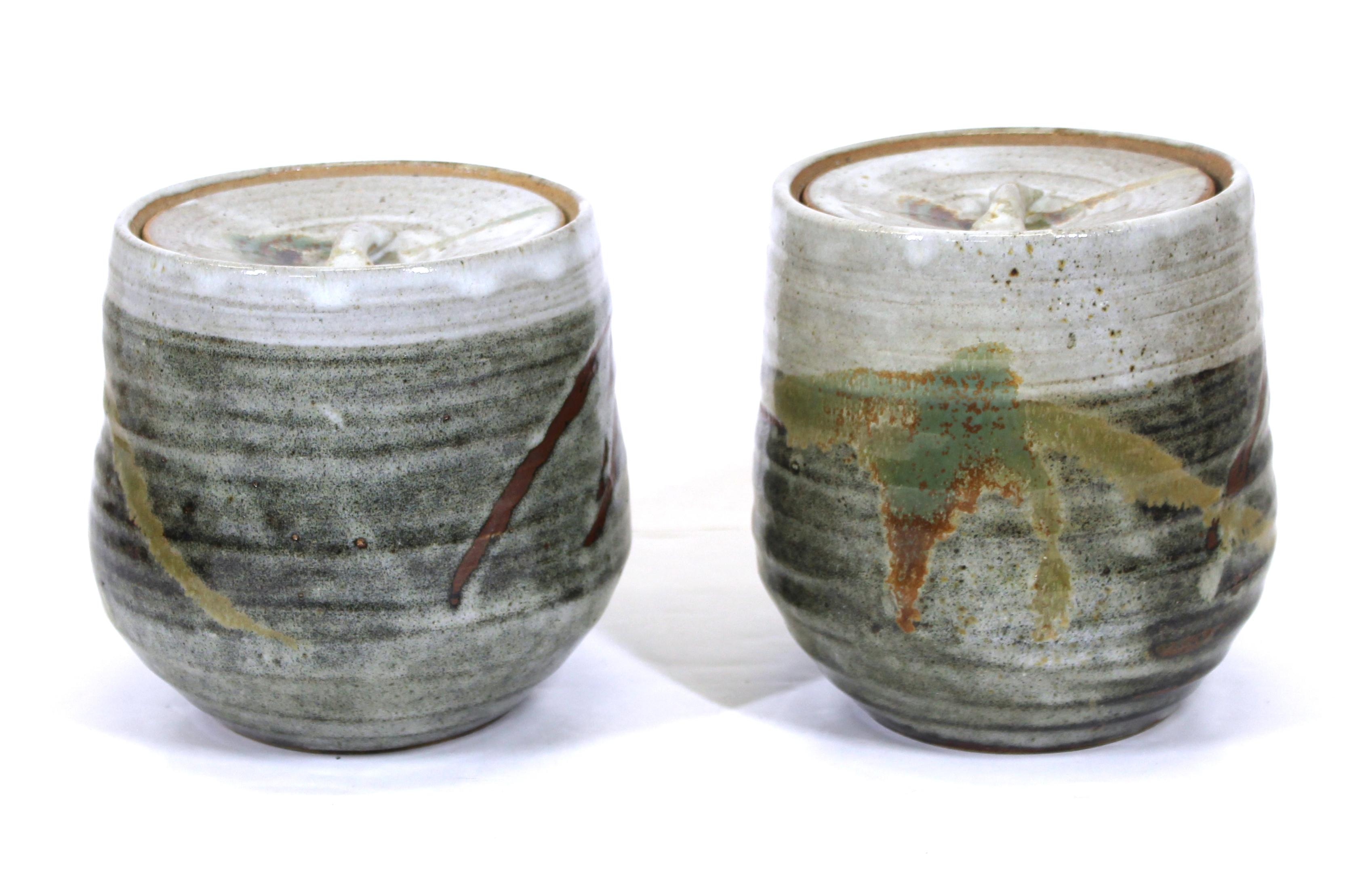 Mid-Century Modern Japanese Mid-Century Art Studio Ceramic Jars