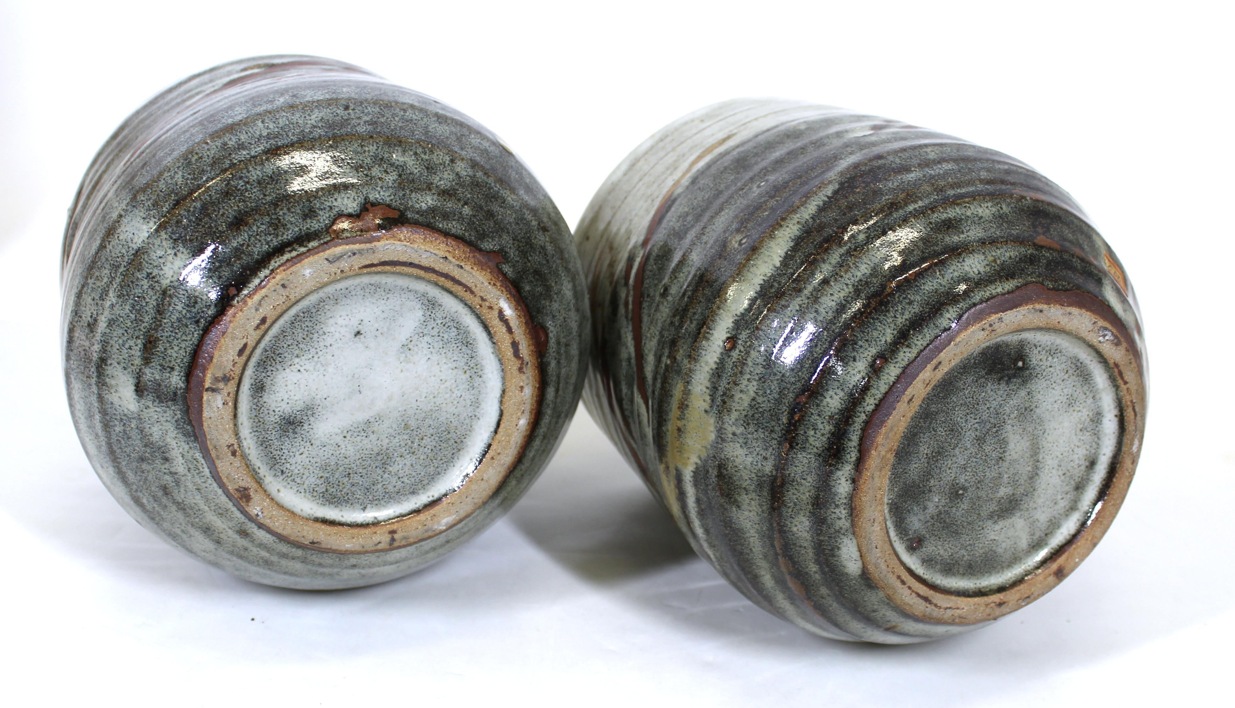 Japanese Mid-Century Art Studio Ceramic Jars 3