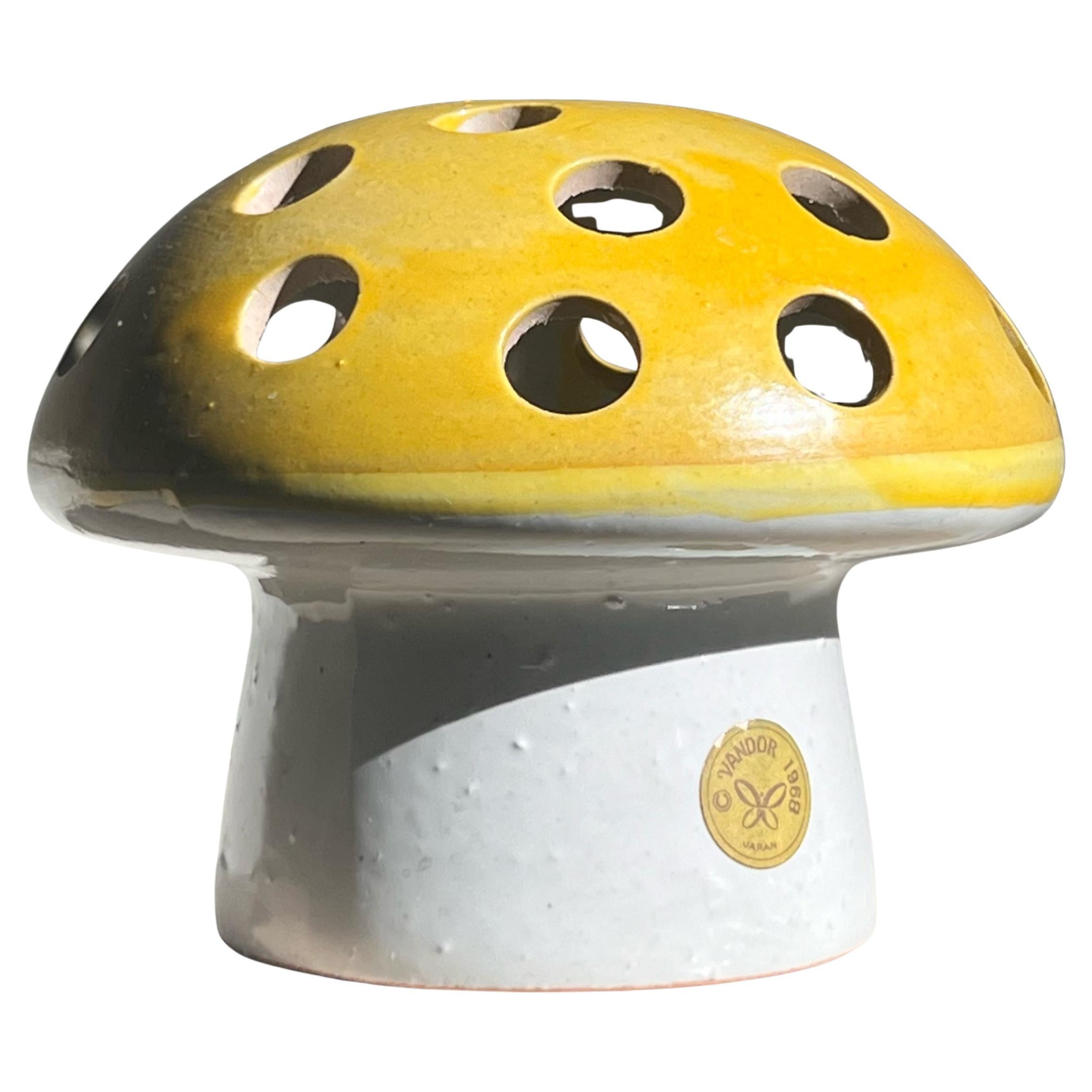 Japanese mid century modern ceramic mushroom by Vandor, 1968