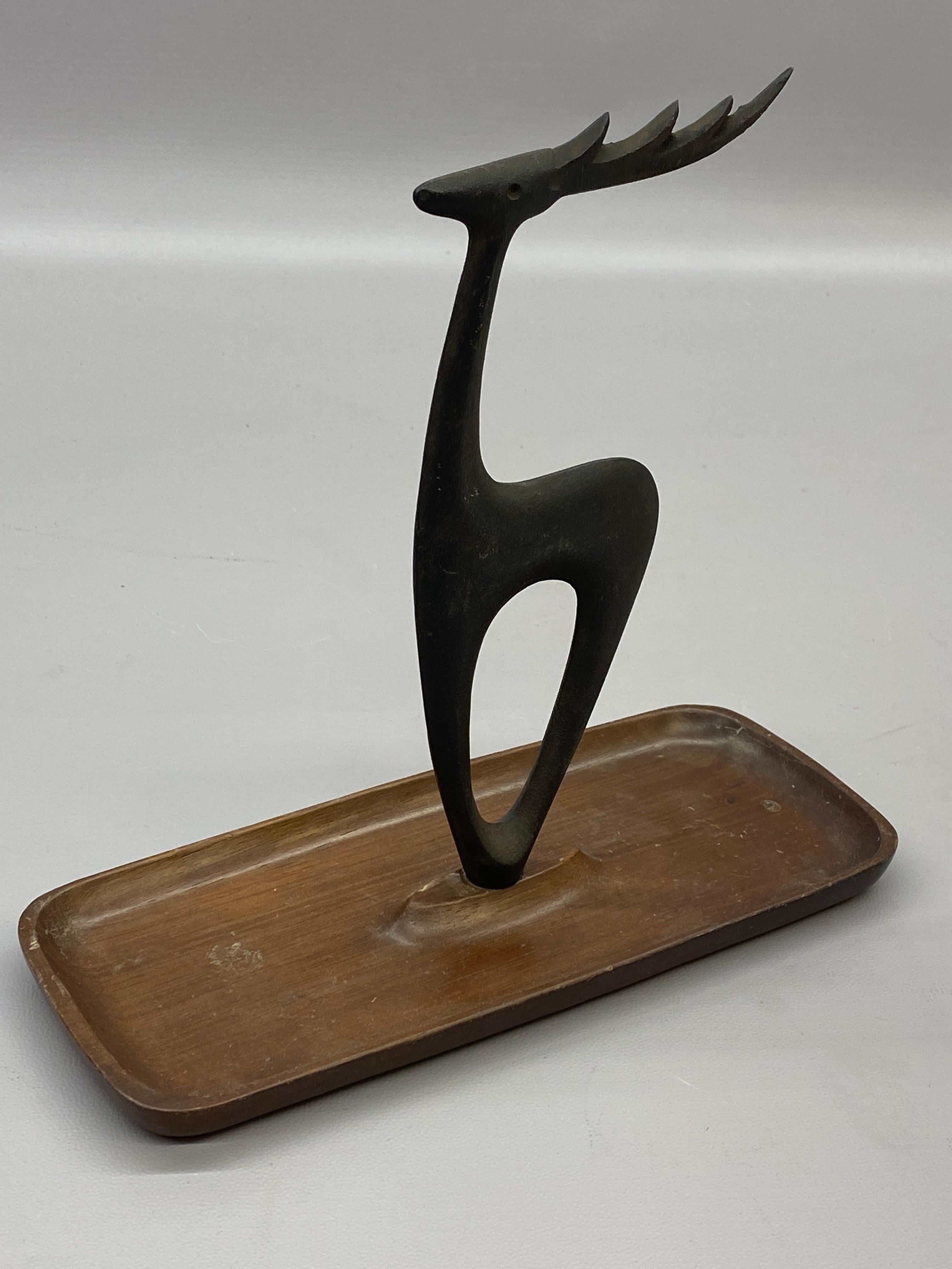 Mid-Century Modern Japanese Mid Century Modern iron Deer by Tadahiro Baba Nambu Tekki