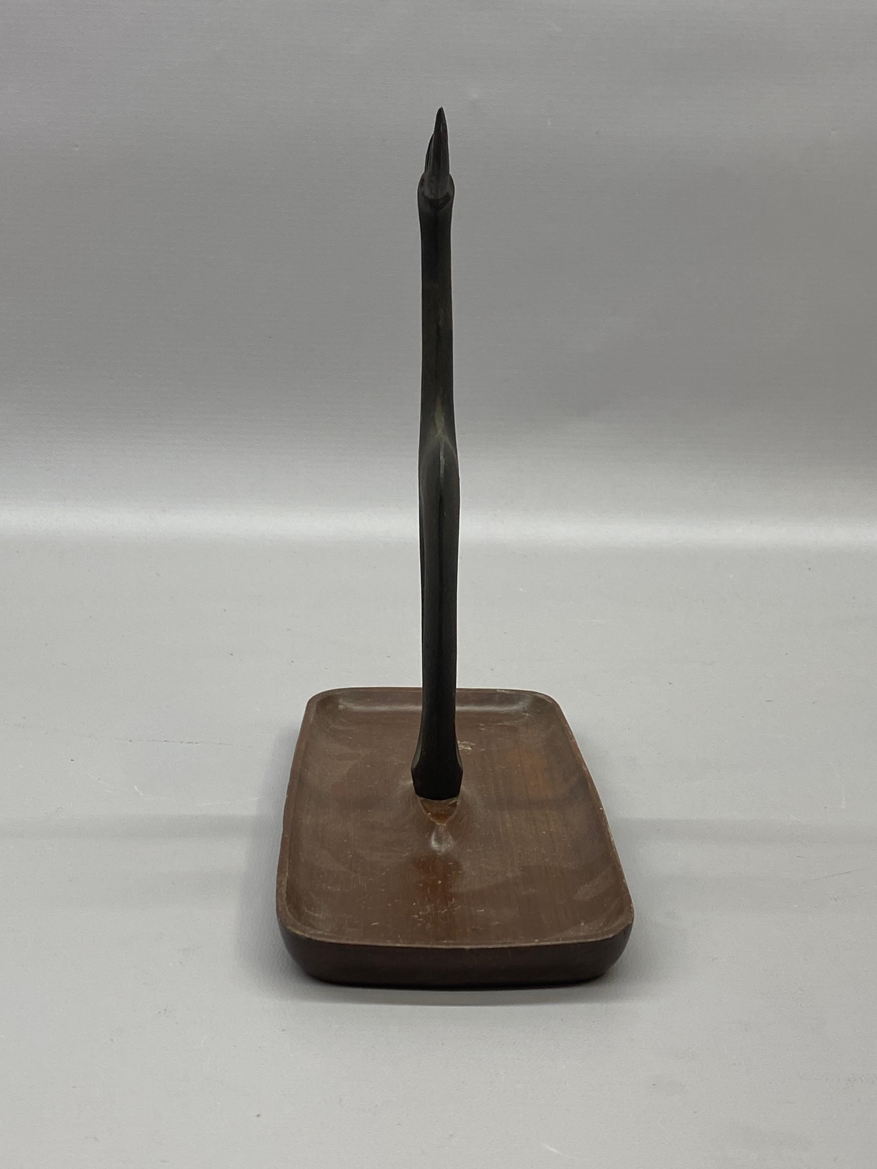 Japanese Mid Century Modern iron Deer by Tadahiro Baba Nambu Tekki In Good Condition In Garnerville, NY