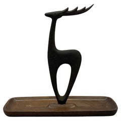 Japanese Mid Century Modern iron Deer by Tadahiro Baba Nambu Tekki