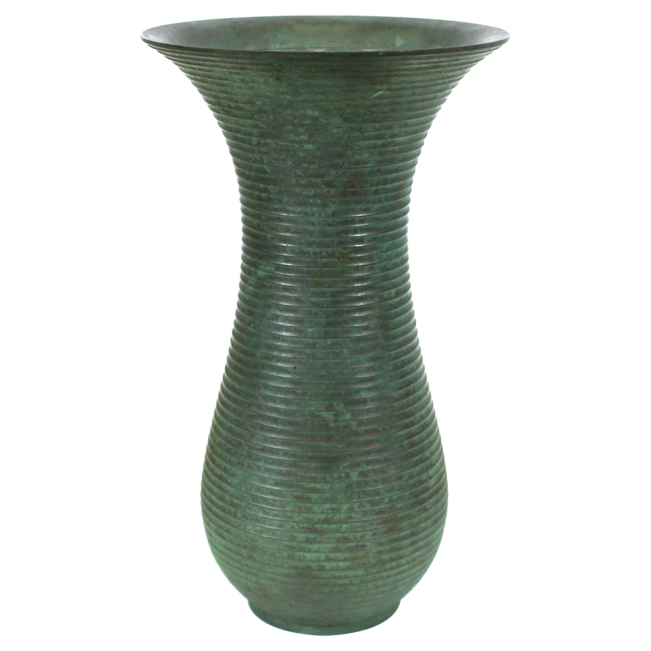 Japanese Mid-Century Modern Metal Ikebana Vase