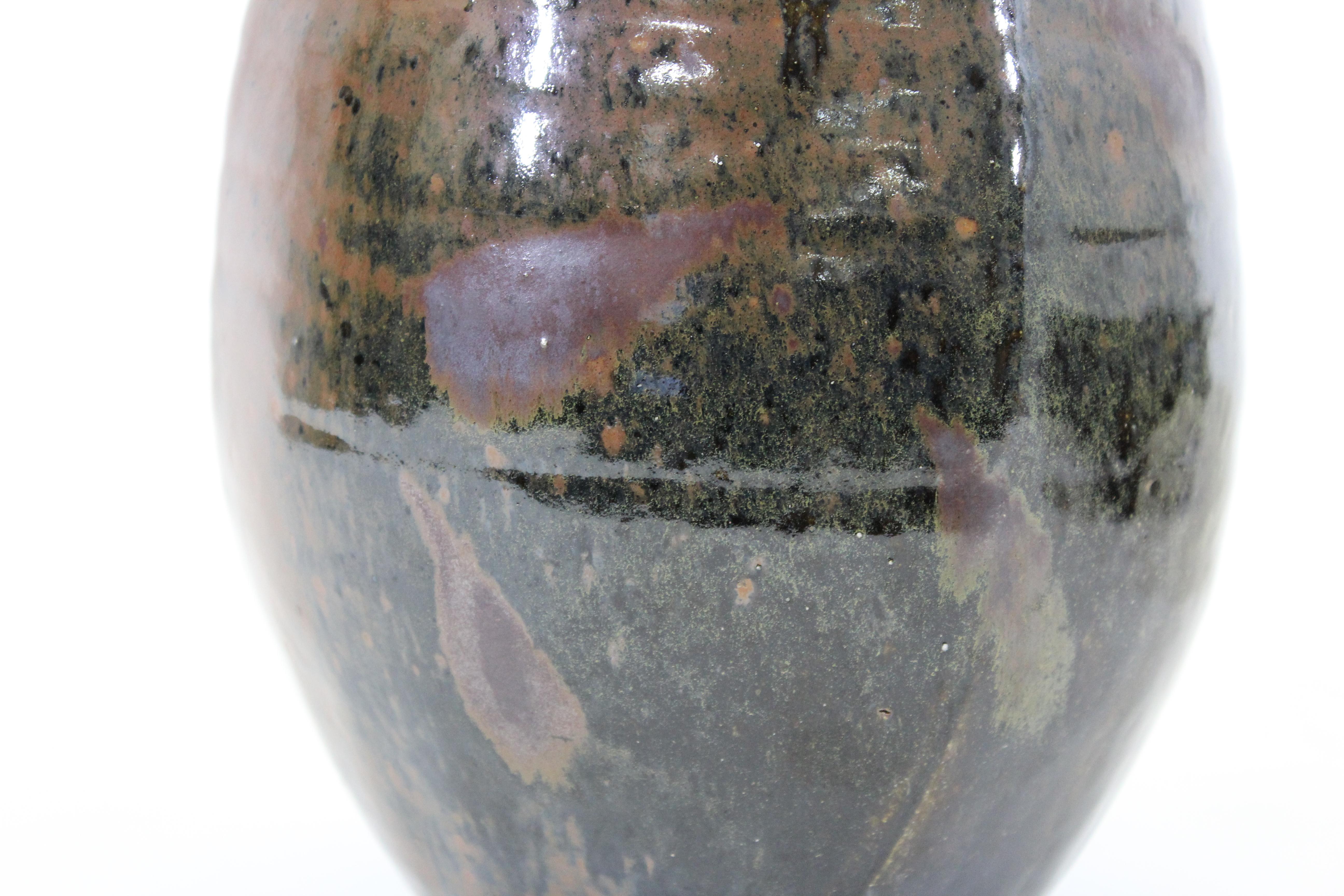 Poteries Vase en poterie d'atelier japonaise moderne du milieu du siècle dernier en vente