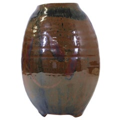 Retro Japanese Mid-Century Modern Studio Pottery Vase