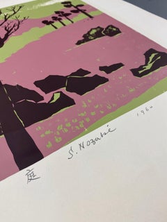 Japanese Mid-Century Modern Woodblock Print by S. Nozaki