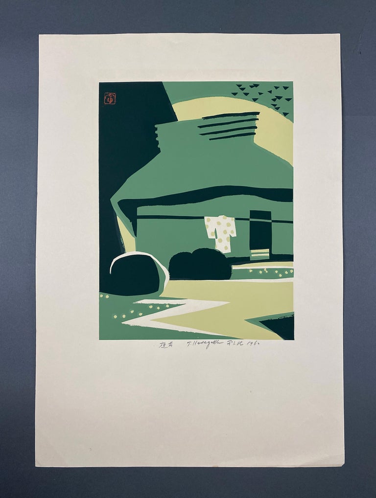 Japanese MidCentury Modern Woodblock Print by Tomizaburo Hasegawa For