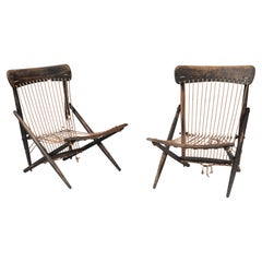 Japanese Midcentury Maruni Pair of Lounge Chairs, 1955