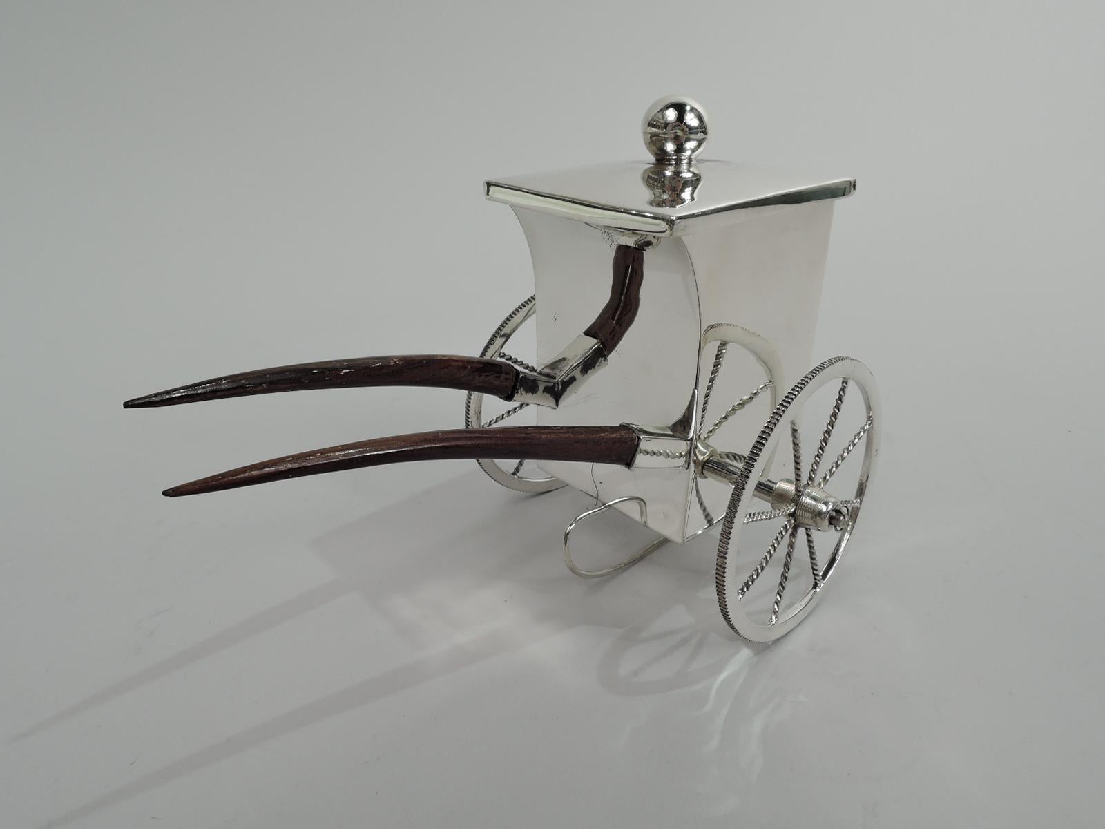 Mid-Century Modern Japanese Midcentury Modern Silver Pushcart Cigarette Cup
