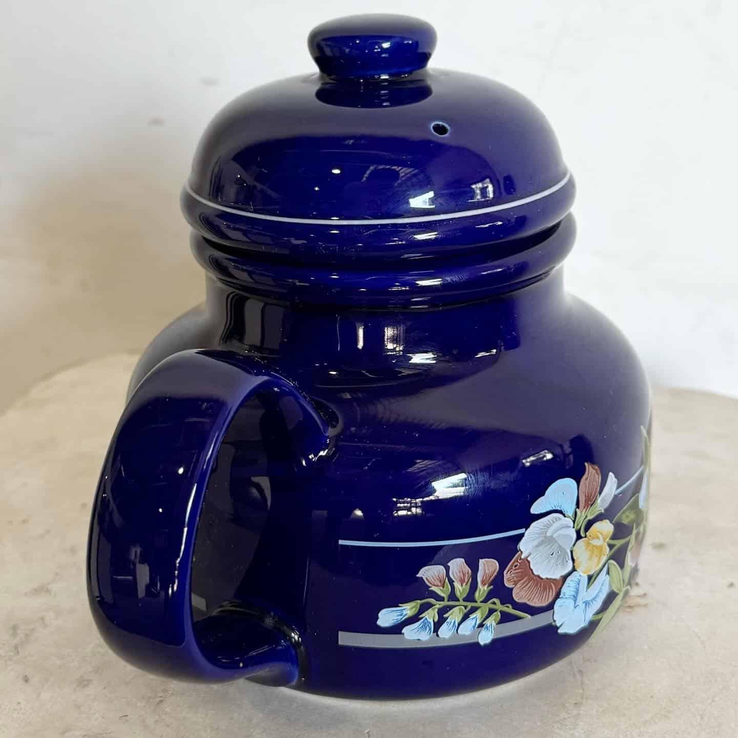 Anglo-japonais Théière japonaise Mikasa Rondo bleue en vente