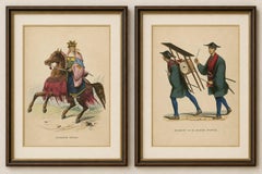 Japanese Military Costume Prints, Samurai General & Infantry Musicians, 1852