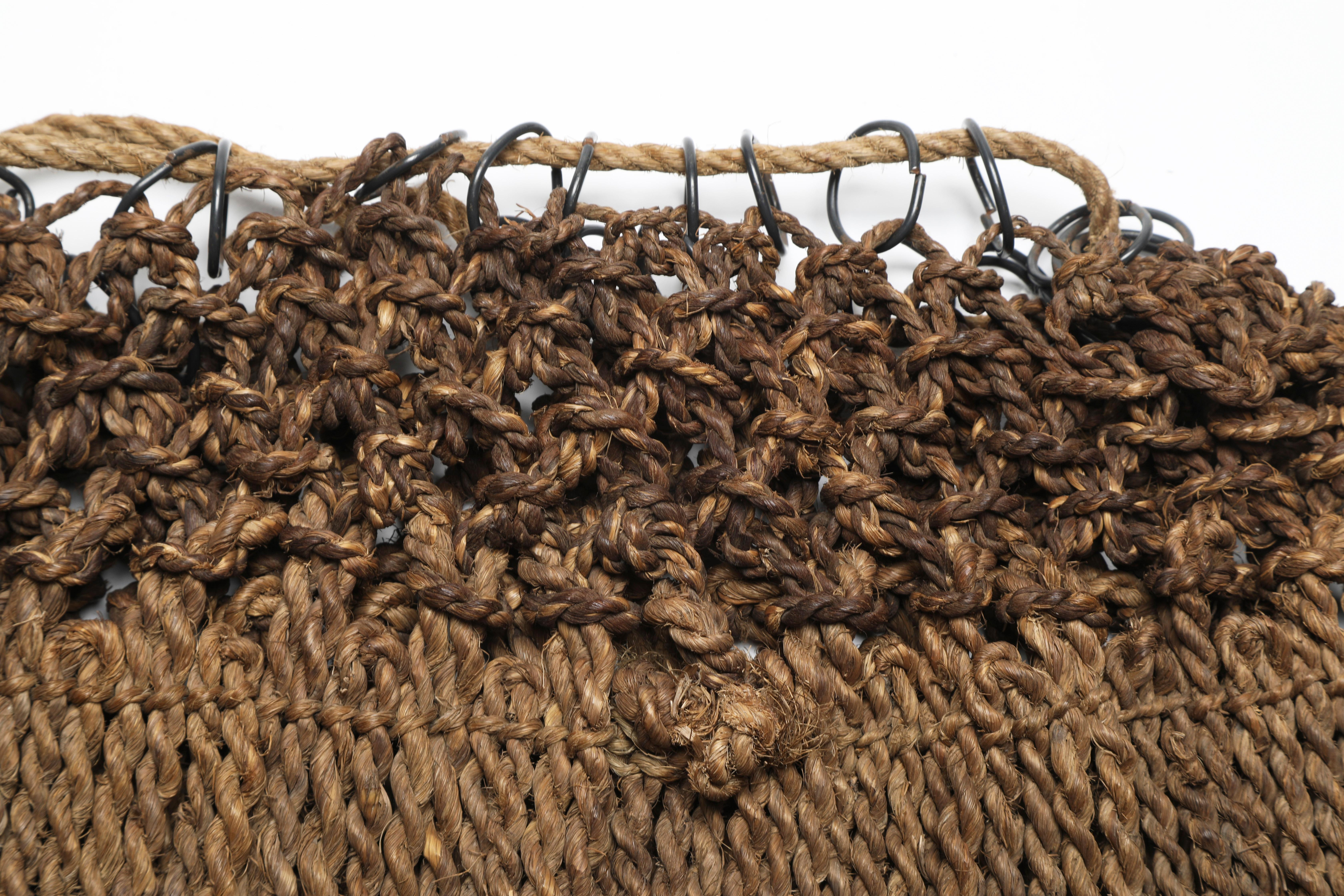 Natural Fiber Japanese Mingei (Folk) Gathering Basket For Sale