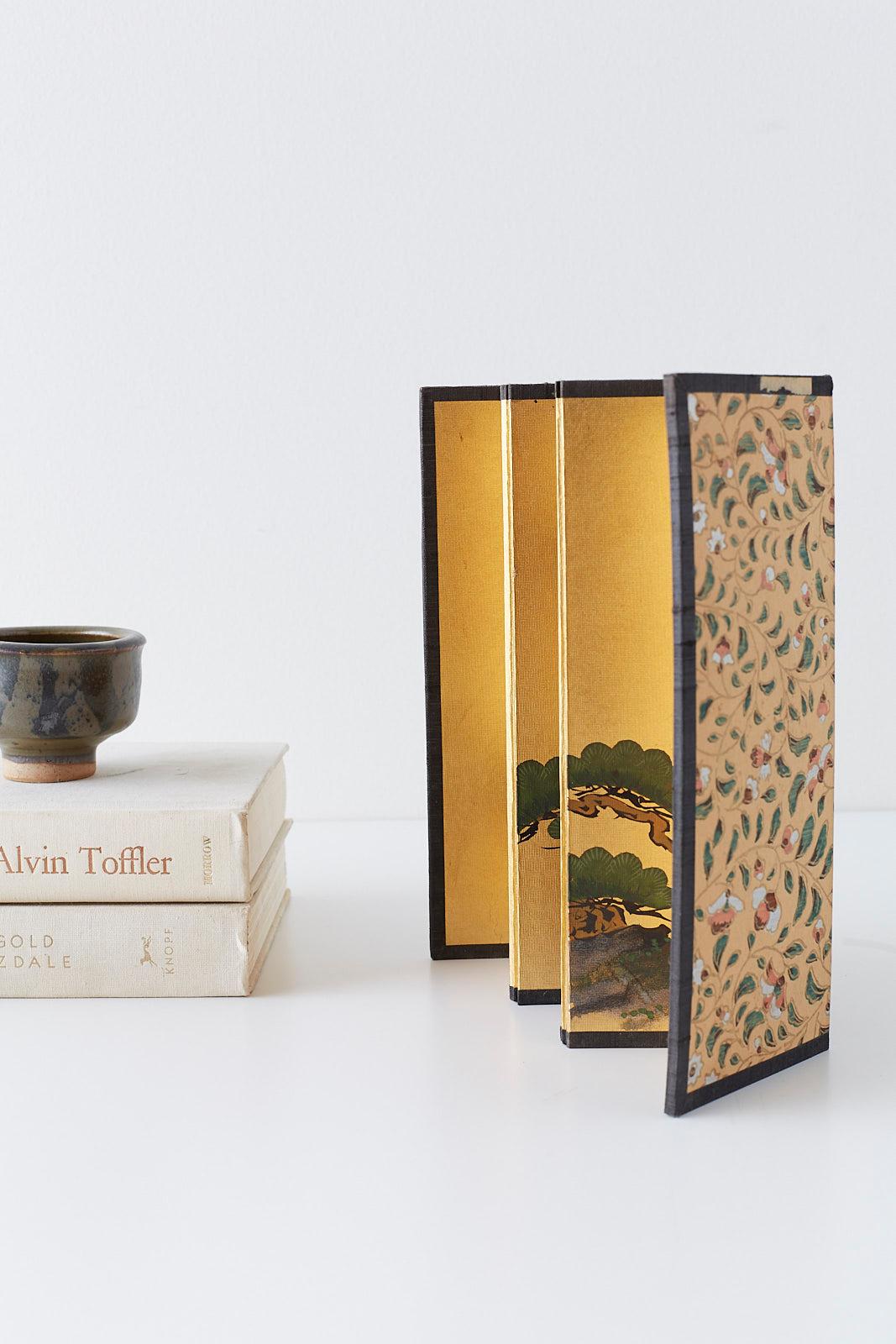 Japanese Miniature Six Panel Screen of Ancient Pine 4