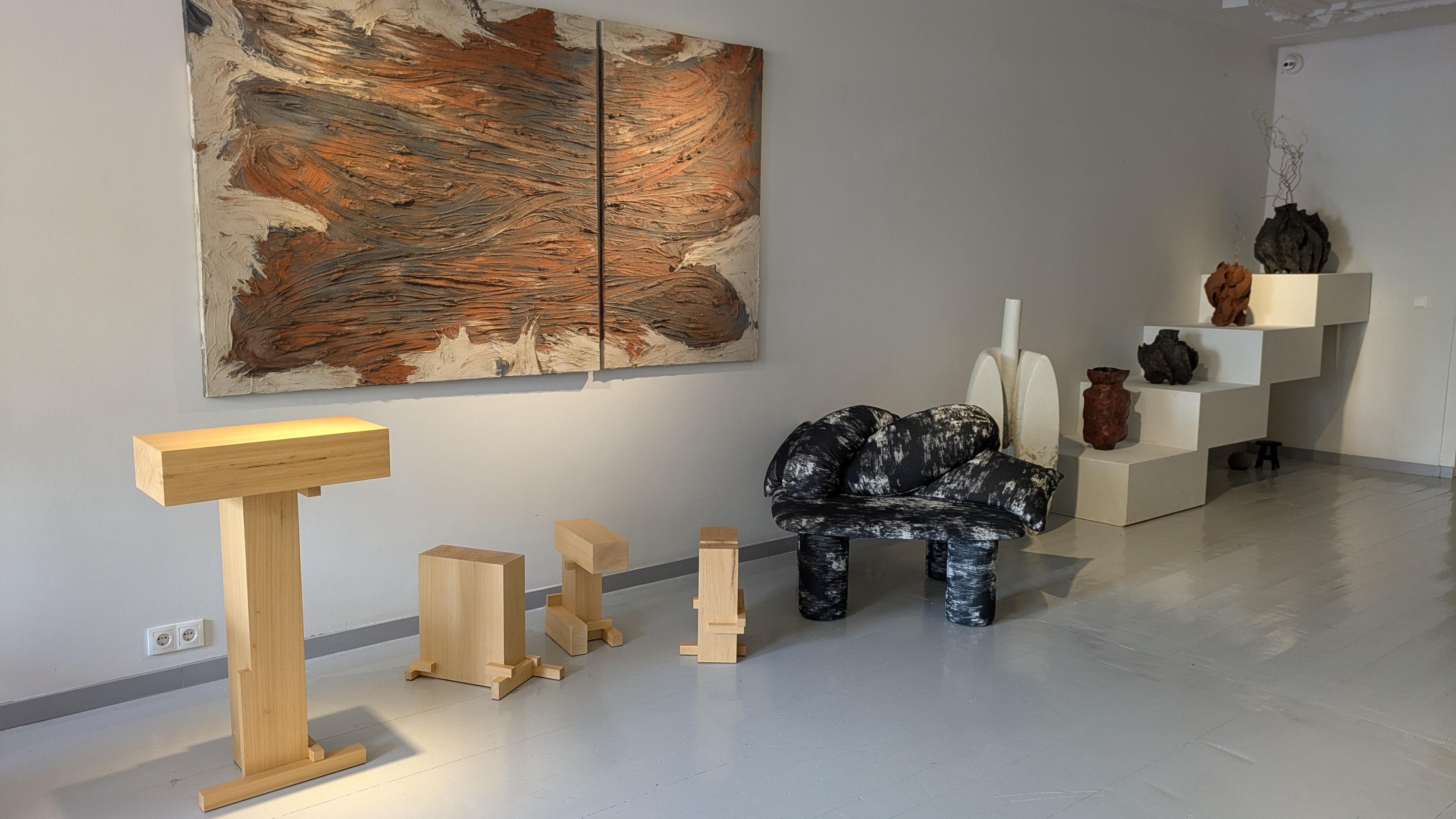 At the intersection of industrial design and craftsmanship, Sho's sculptural works are both minimalistic and multi-layered. Every piece of collectible design is handmade by Sho himself. The development of the final form appears slowly through the