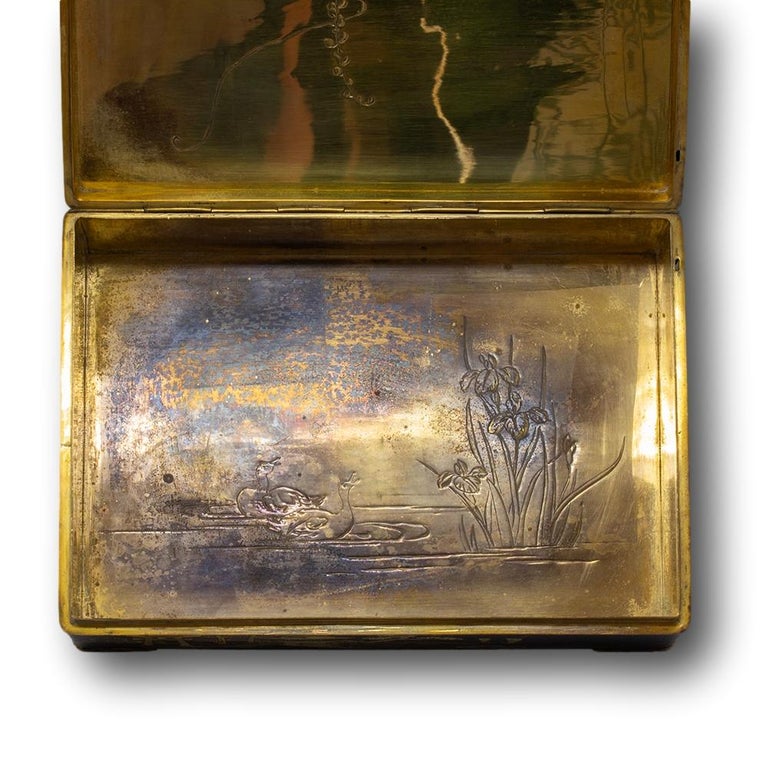Japanese Mixed Metals Box by Fujii Yoshitoyo, Meiji Period For