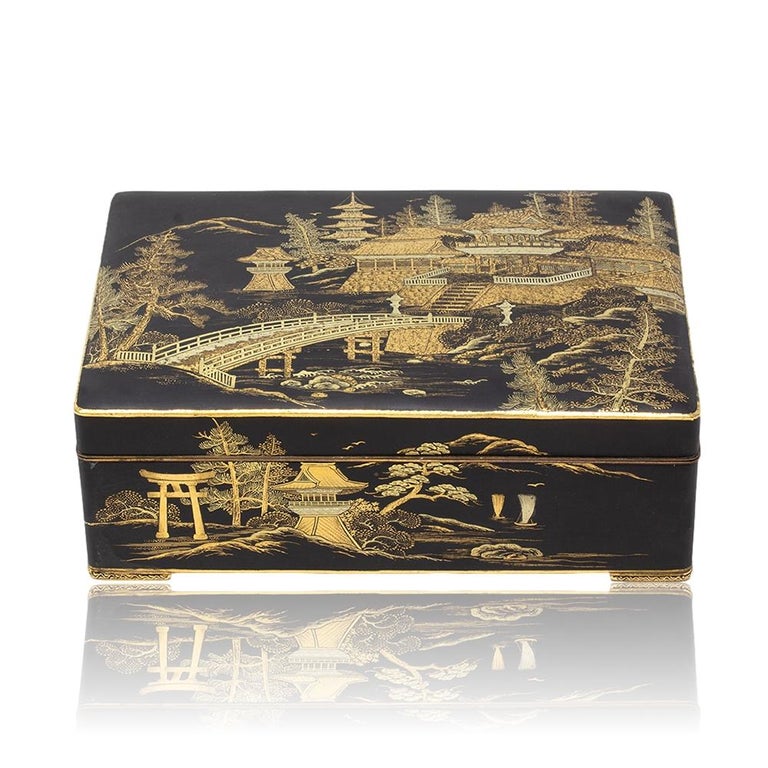 Japanese Mixed Metals Box by Fujii Yoshitoyo, Meiji Period For