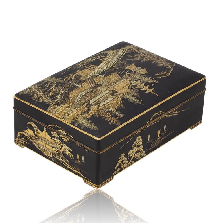 Japanese Mixed Metals Box by Fujii Yoshitoyo, Meiji Period For