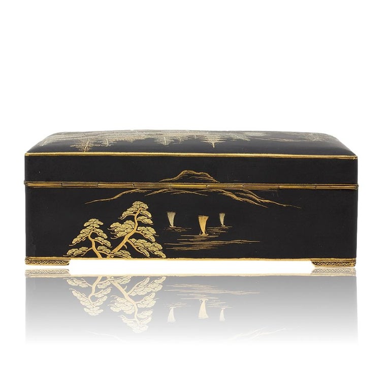 Japanese Mixed Metals Box by Fujii Yoshitoyo, Meiji Period For