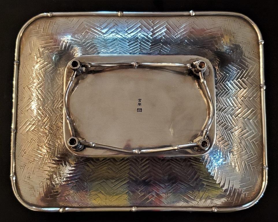 Panier japonais à 2 poignées en argent sterling de la période Meiji par Katsu Miyamoto en vente 2