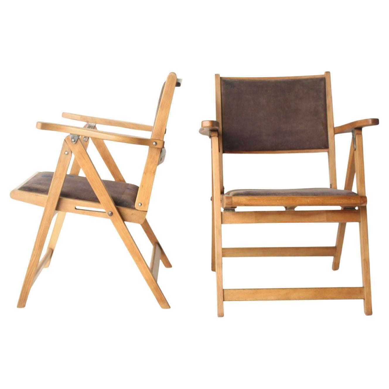 Japonaise moderne 50-60s mid-century, 2 chaises HSK HIDA marque Kitsutsuki