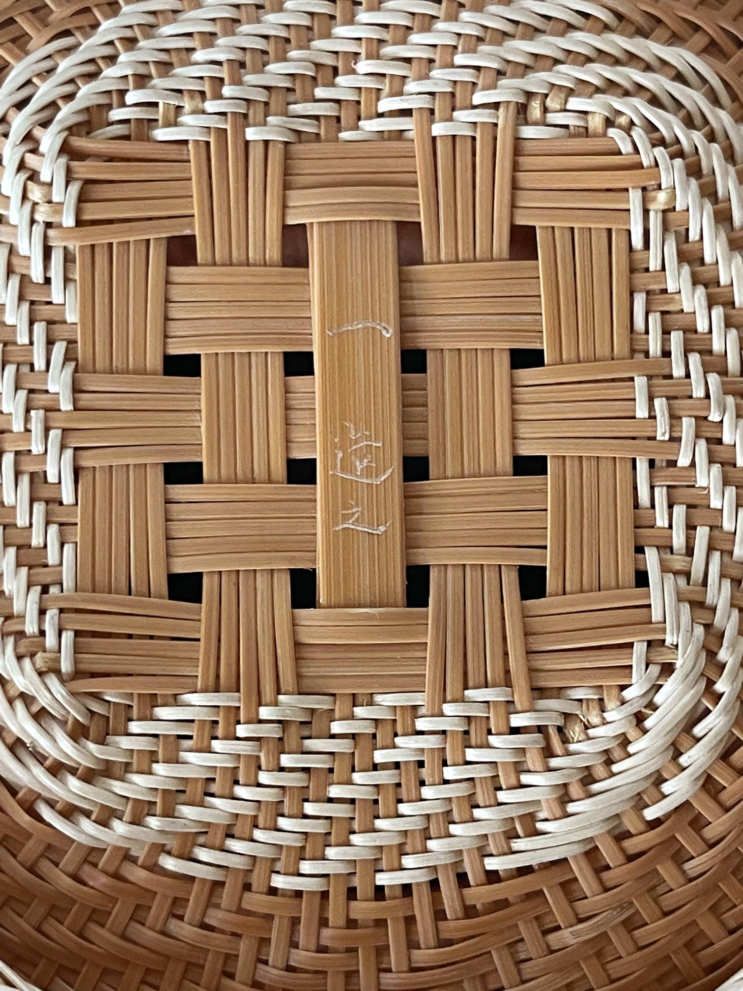 Japanese Modern Bamboo Sculptural Basket Nakatomi Hajime 5