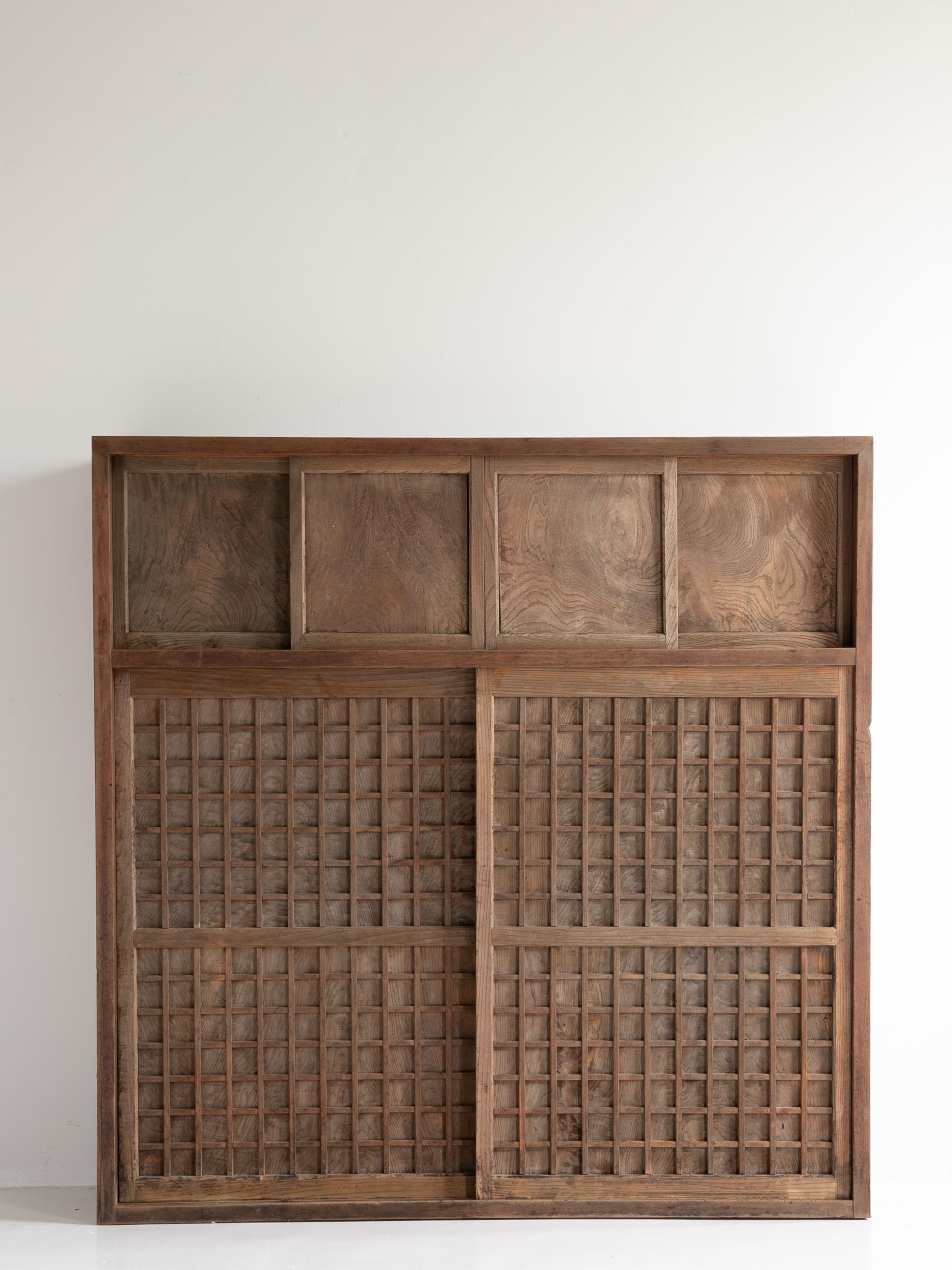 Woodwork Japanese Modern Cabinet 1860s-1920s / Tansu Wabi-Sabi For Sale