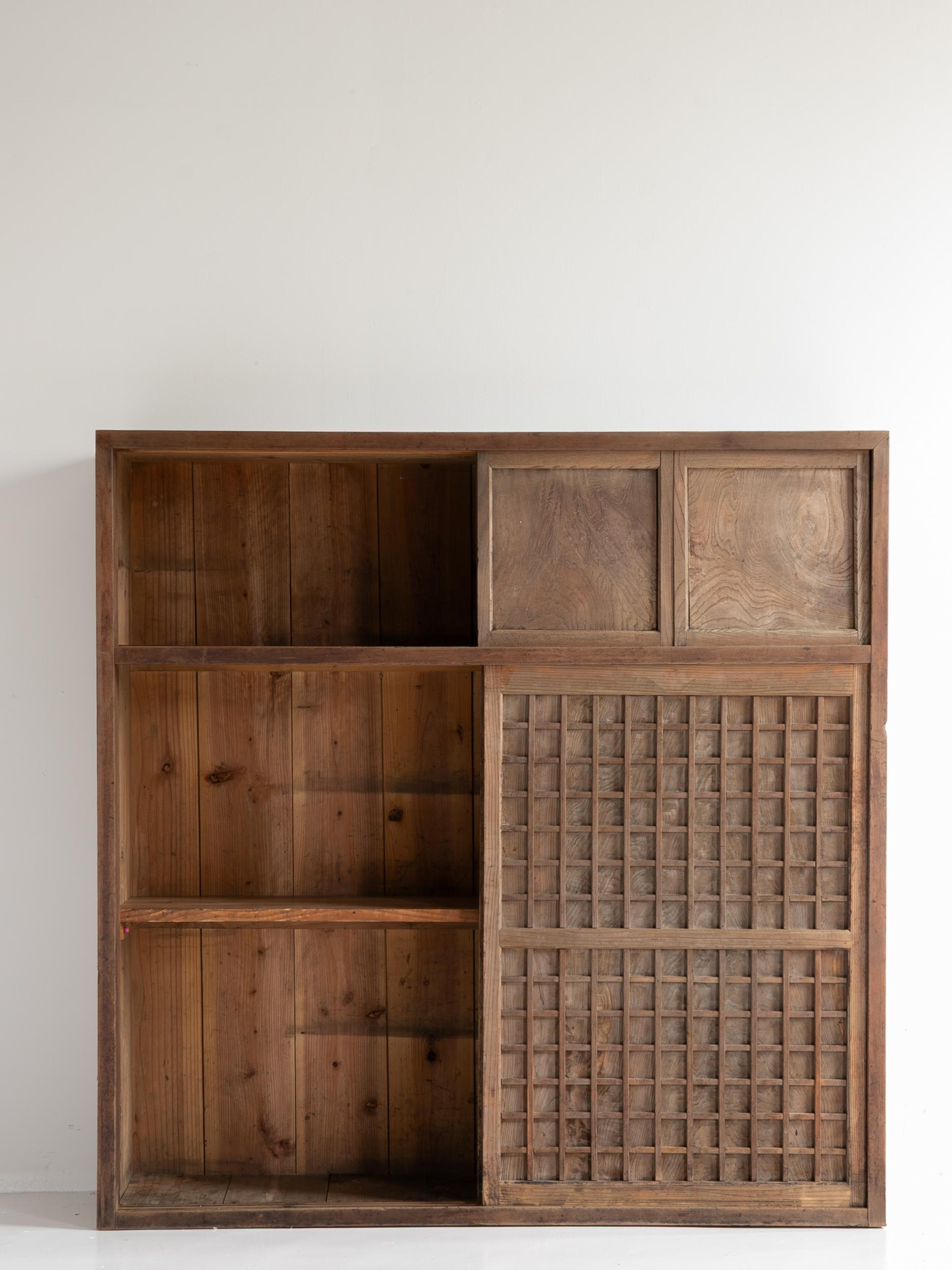 20th Century Japanese Modern Cabinet 1860s-1920s / Tansu Wabi-Sabi For Sale