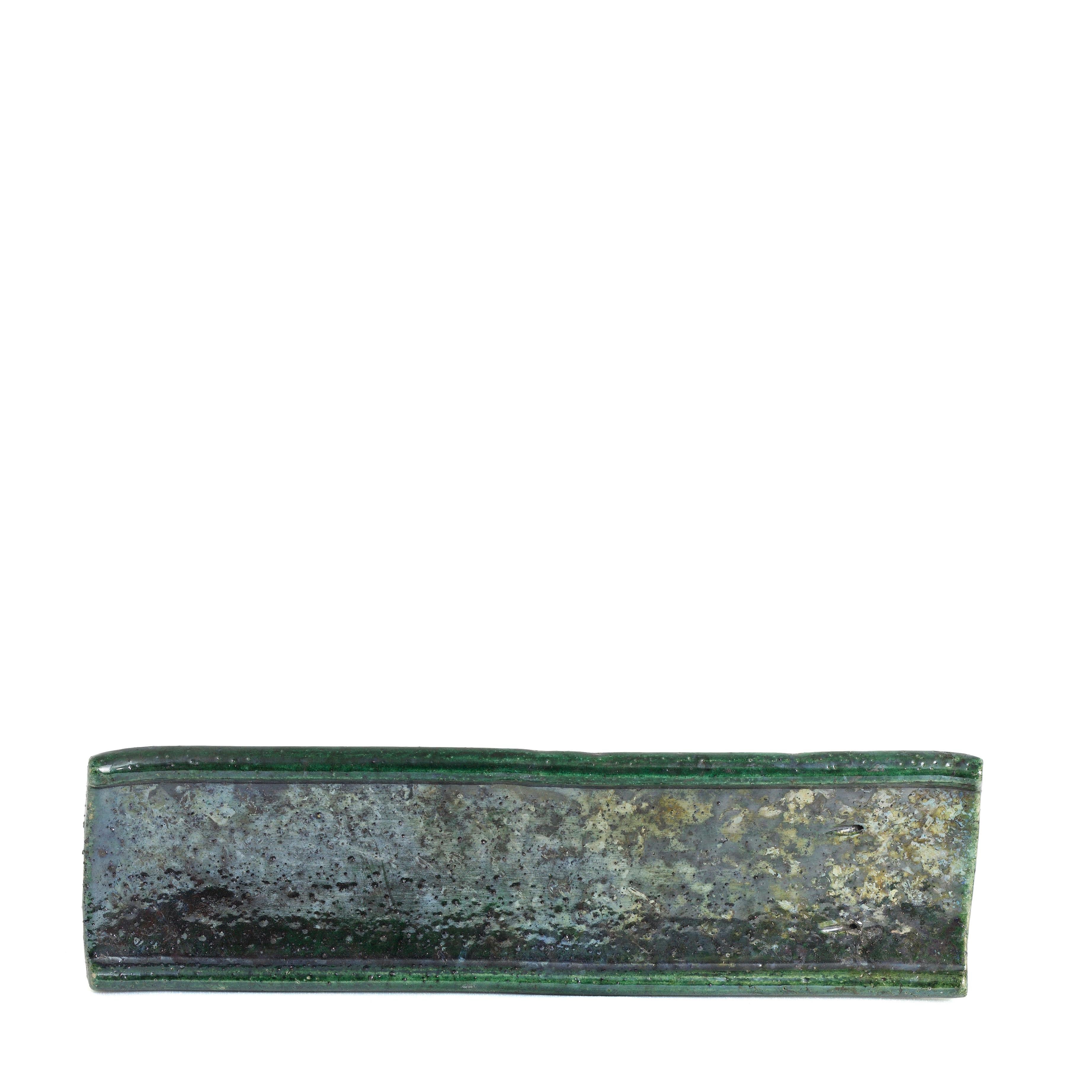 Japanese Modern Incenso Incense Holders Raku Ceramics Green Copper In New Condition For Sale In monza, Monza and Brianza