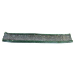 Japanische moderne Incenso- Weihrauchhalter Raku-Keramik Grünes Kupfer
