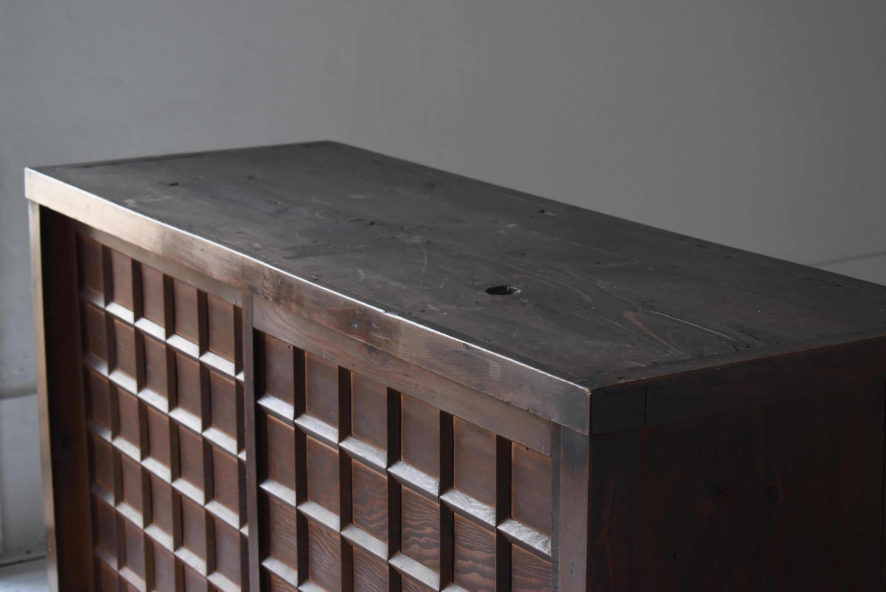 Woodwork Japanese Modern Large Tansu 1860s-1920s / Sideboard Wabi-Sabi