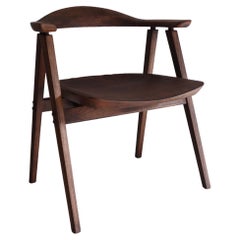 Japanese Modern Solid Wood Armchair / Andigo Workshop Handmade