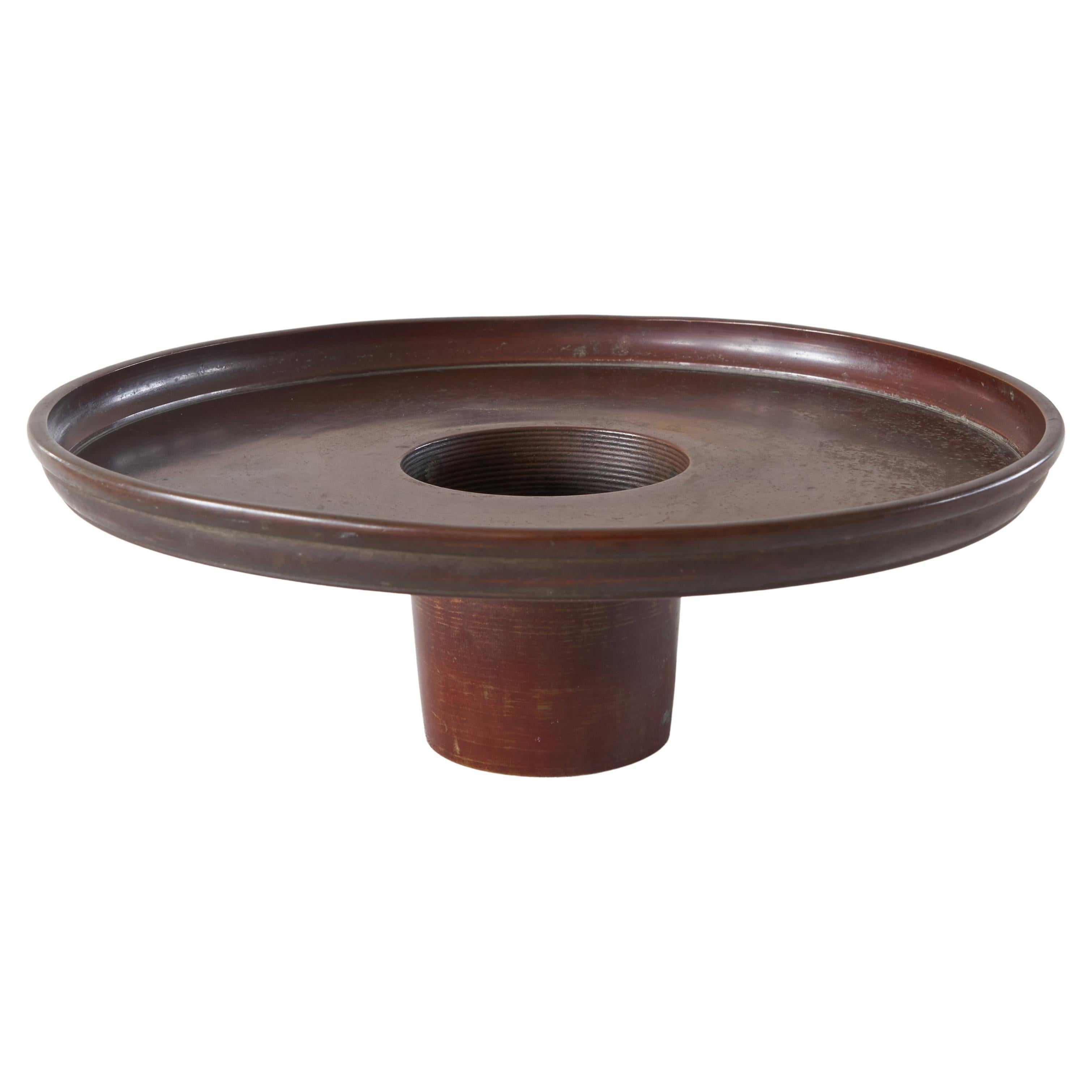 Japanese Modernist Bowl in Bronze from the Shōwa Era