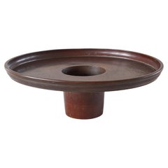 Retro Japanese Modernist Bowl in Bronze from the Shōwa Era