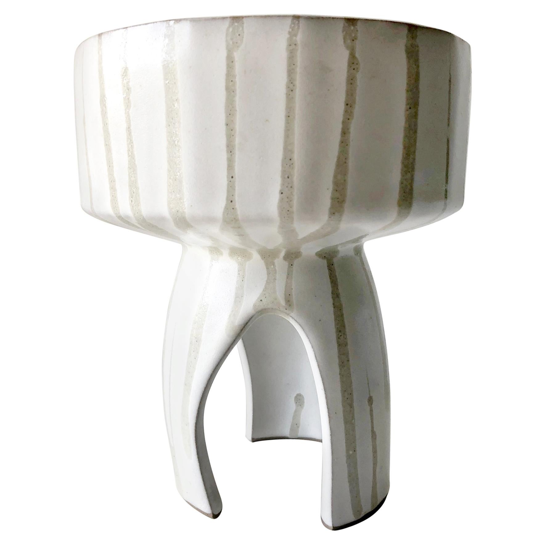 Japanese Modernist Ceramic Ikebana Vase