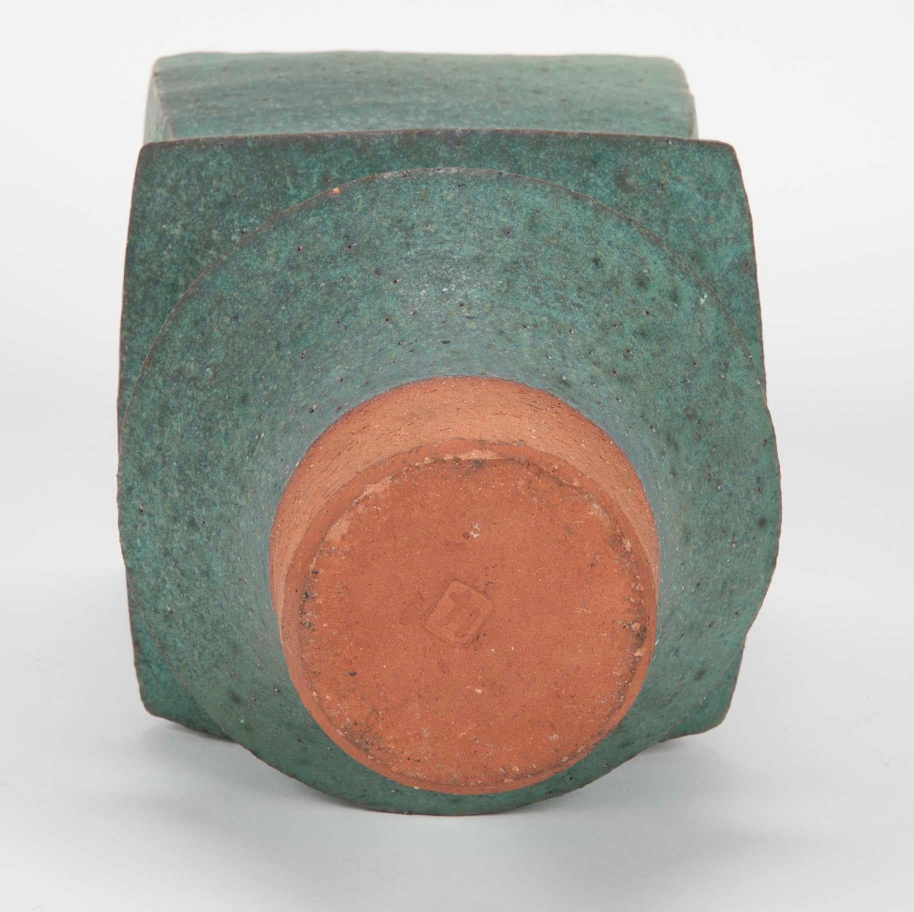 Japanese Modernist Glazed Ceramic Vase 2