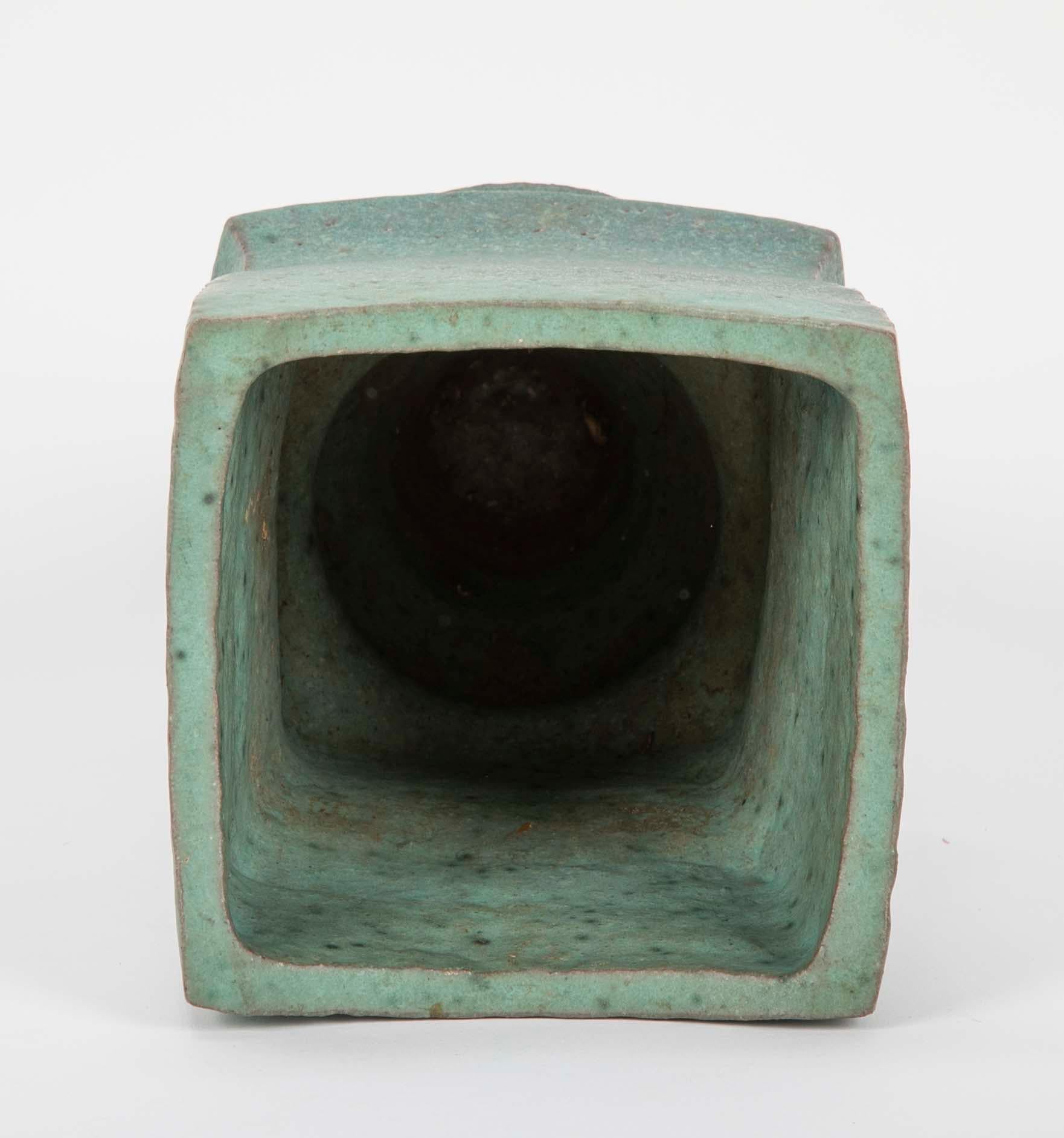 Japanese Modernist Glazed Ceramic Vase 4