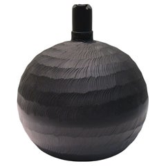 Vase en porcelaine émaillée de style moderniste japonais par Ikuzi Teraki & Jeanne Bisson