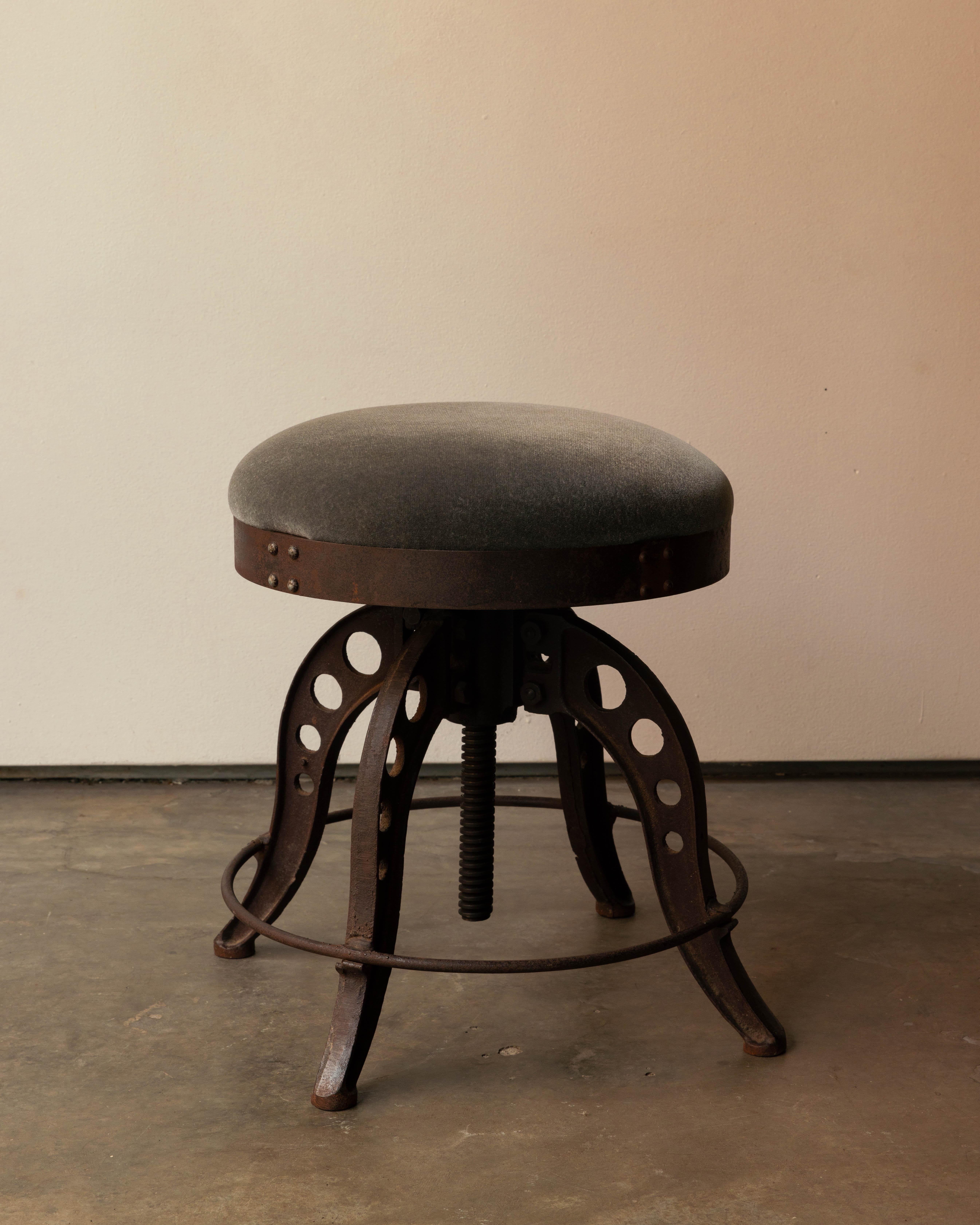 Mohair and Iron Stool sourced in Japan