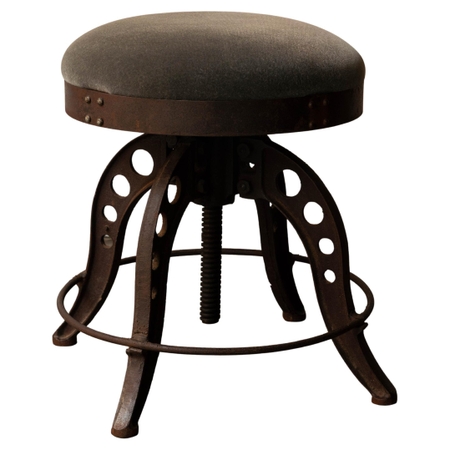 Japanese Mohair and Iron Stool