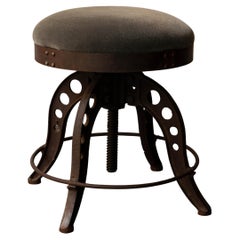 Japanese Mohair and Iron Stool