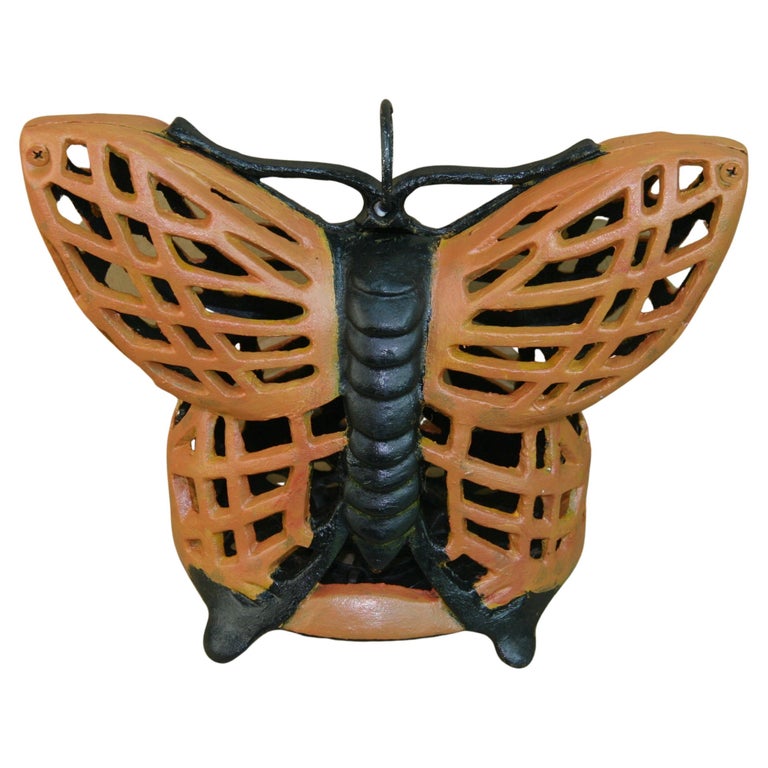 Japanese Monarch Butterfly Garden Lighting Lantern For Sale