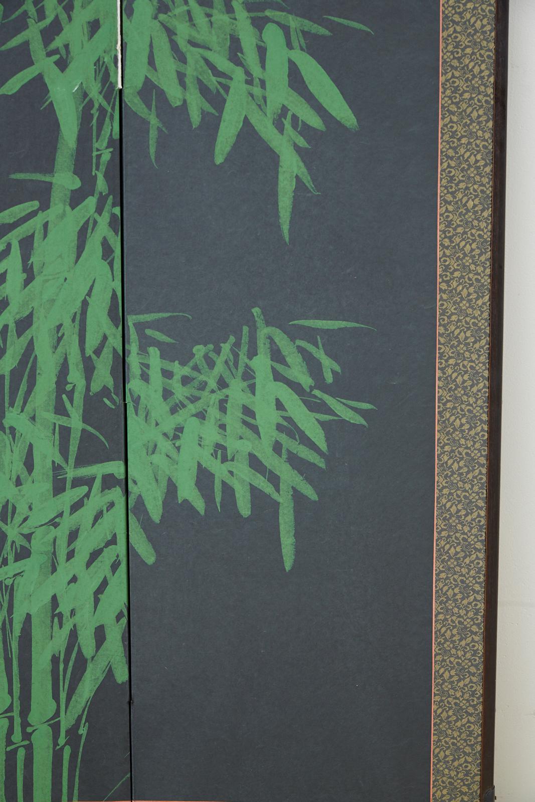 Japanese Monochromatic Four-Panel Bamboo Screen im Zustand „Gut“ in Rio Vista, CA