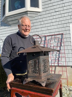 Japanese Monumental Art Deco Jewel Lantern 1930s, 21 Inches Tall