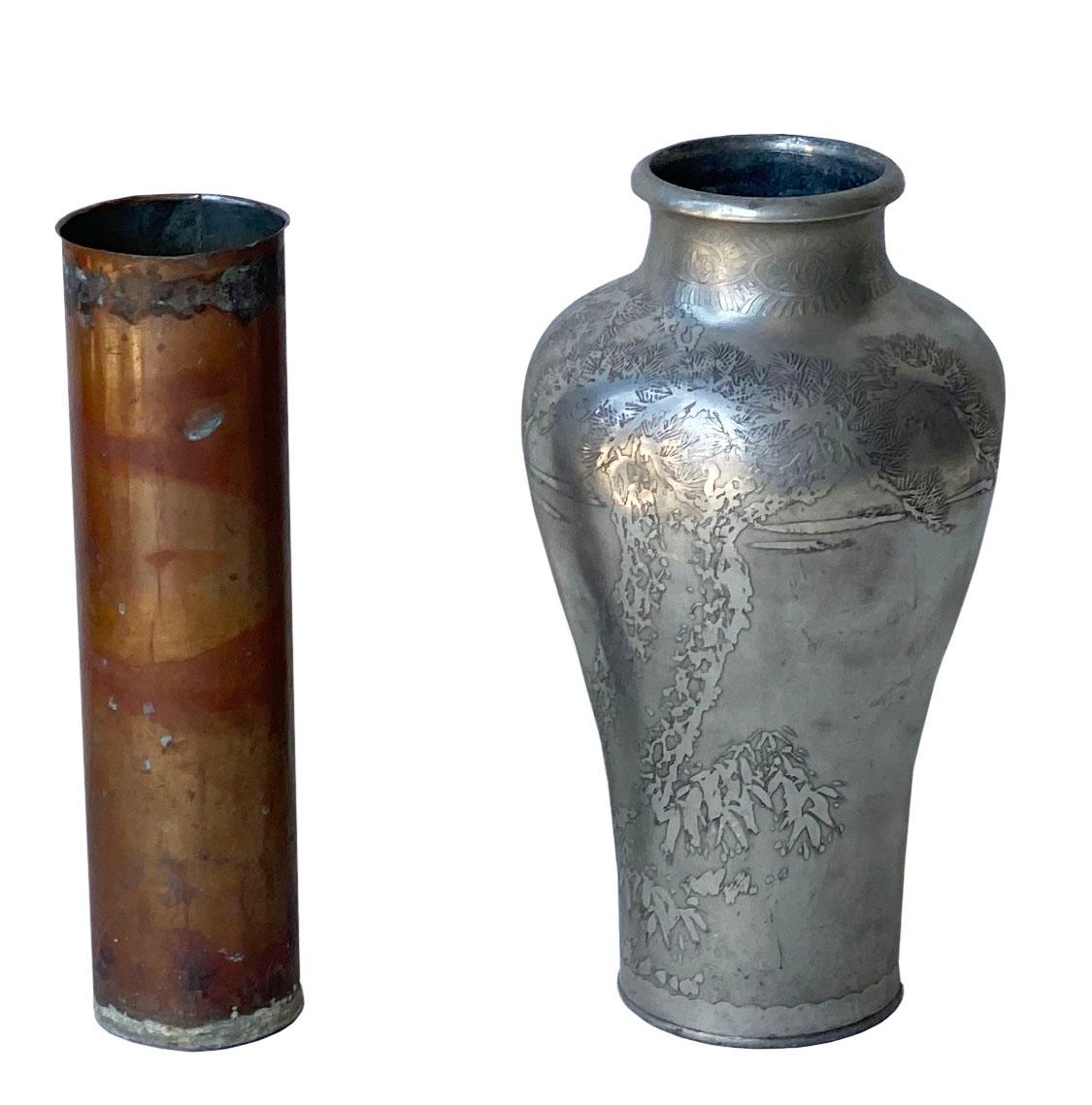 A 19th century Mori Yoko style Japanese vase with original copper liner.