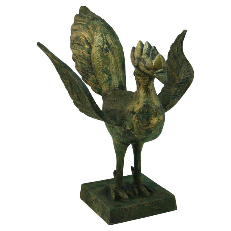 Japanese Mythological Iron Eagle Sculpture For Sale at 1stDibs