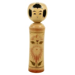 Poupée japonaise en bois d'art populaire Naruko Kokeshi par Kumagai Otsu