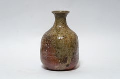Japanese Natural Glaze Ceramic Shigaraki Small Vase, 1930s